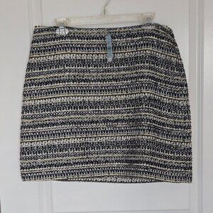 Loft Size 12 Gold and Black Metallic Skirt (NWT)